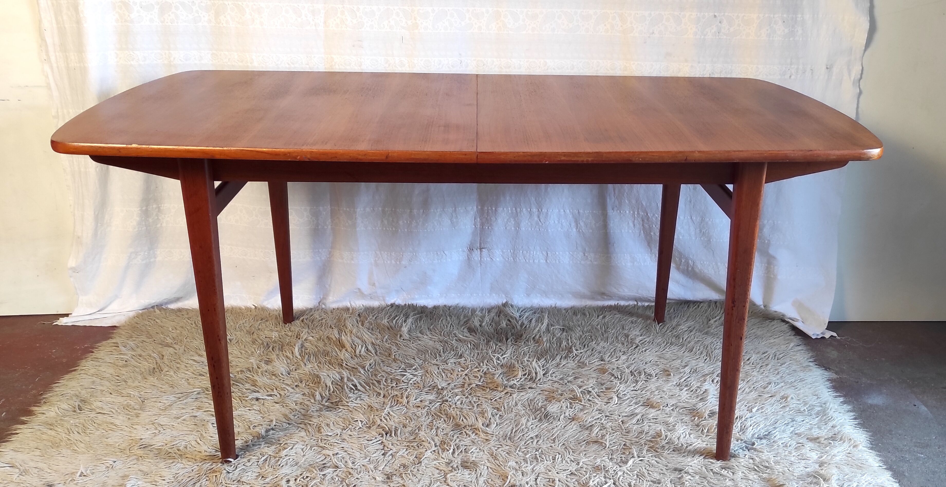 XXL Scandinavian teak style dining tables – 60s/70s