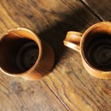 Set of 2 vintage stoneware mugs