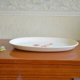 Sovirel oval orange flower pattern dish
