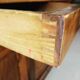 Comptoir de magasin du 19ème siècle en acajou et placage de bois de loupe avec dessus en marbre
