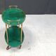 Italian Lacquered Goatskin Swan Bar Cart and wine bottle stand by Aldo Tura