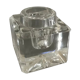Candle holder holder -candle table vintage glass square shape