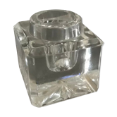 Candle holder holder -candle table vintage glass square shape