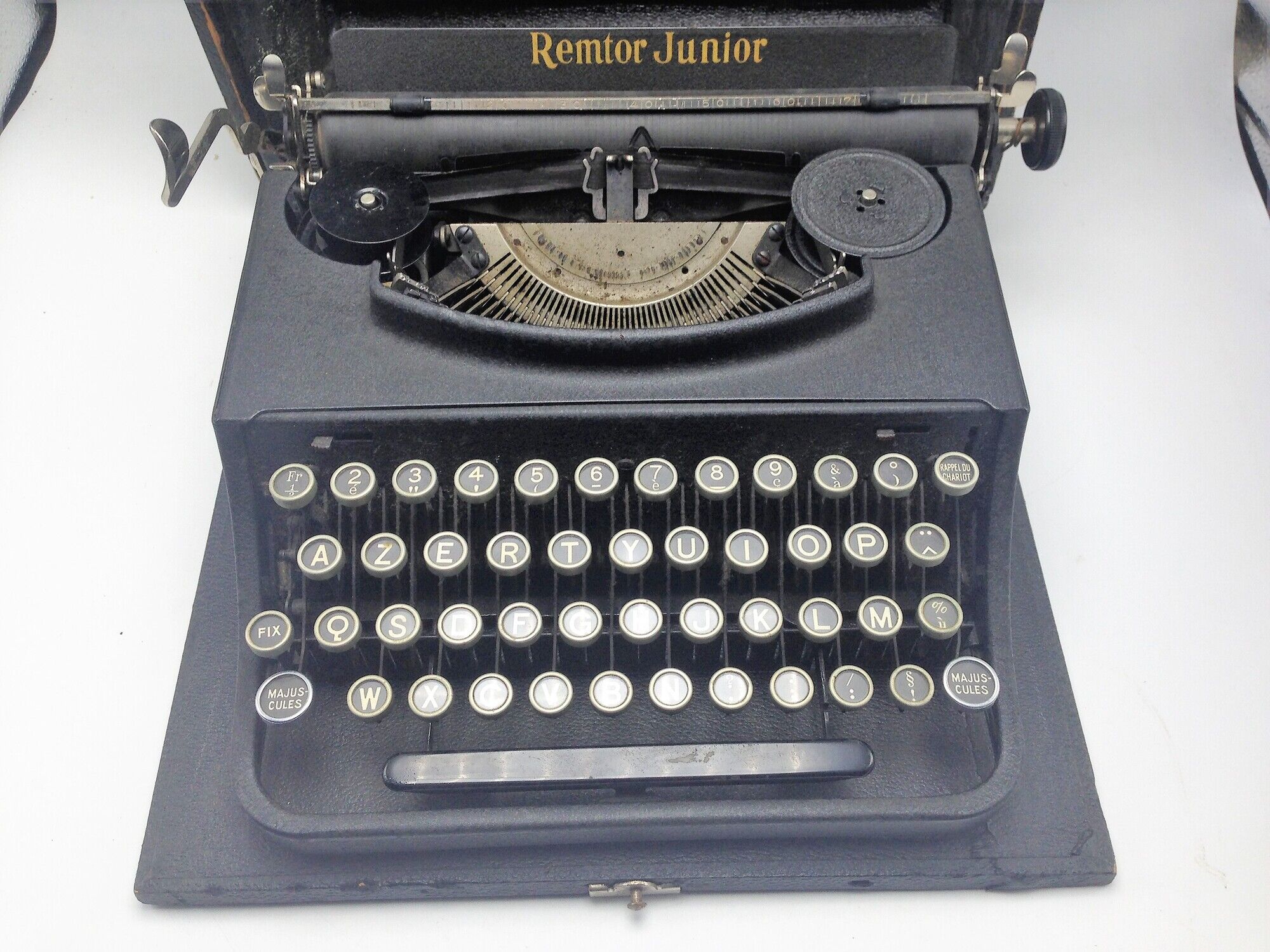 Machine à ecrire ancienne Remington Remtor Junior en boite années 30