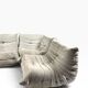 Modular Togo sofa in greige velvet by Ducaroy, Ligne Roset.