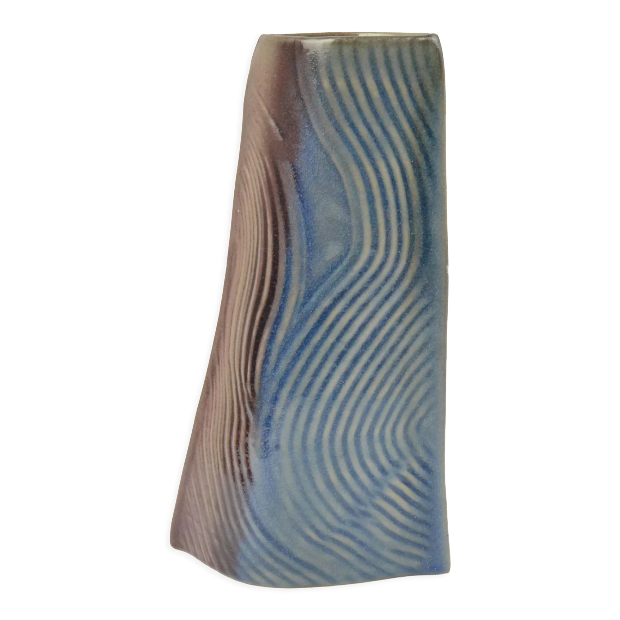 1985 organic modern ceramic vase designed by Johann Van Loon Rosenthal studio-line, Germany