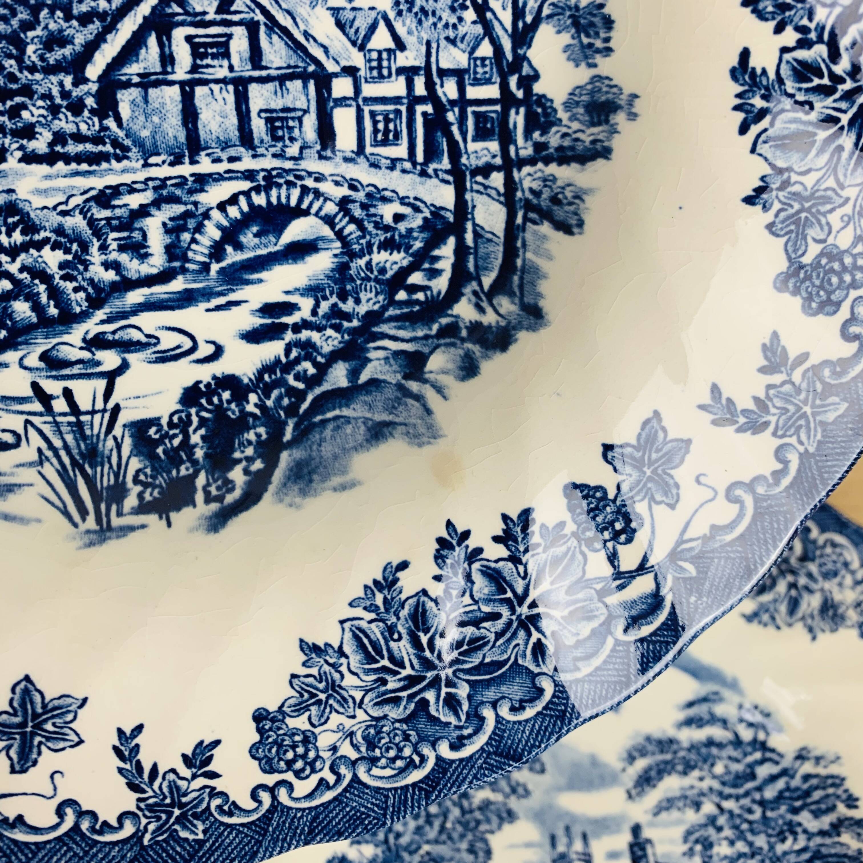 5 Myott The Brook English ironstone soup plates