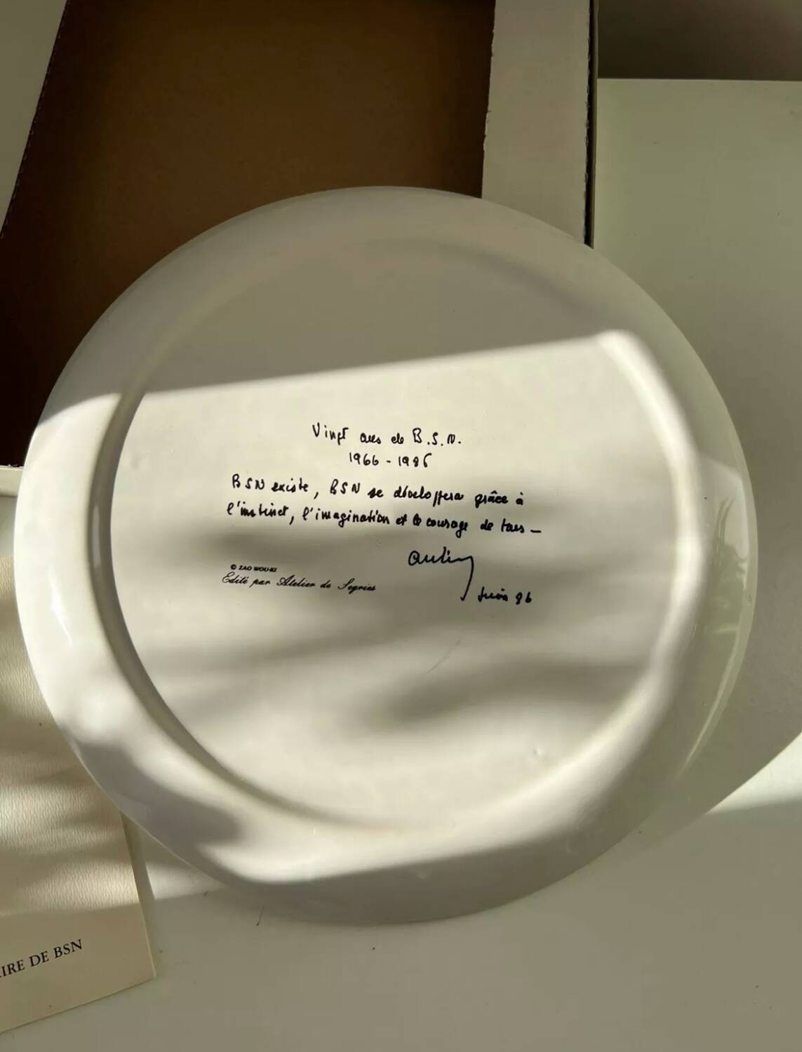 Zao wou ki porcelain plate orchid plate box set