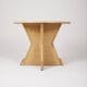 Rattan and wood dining table