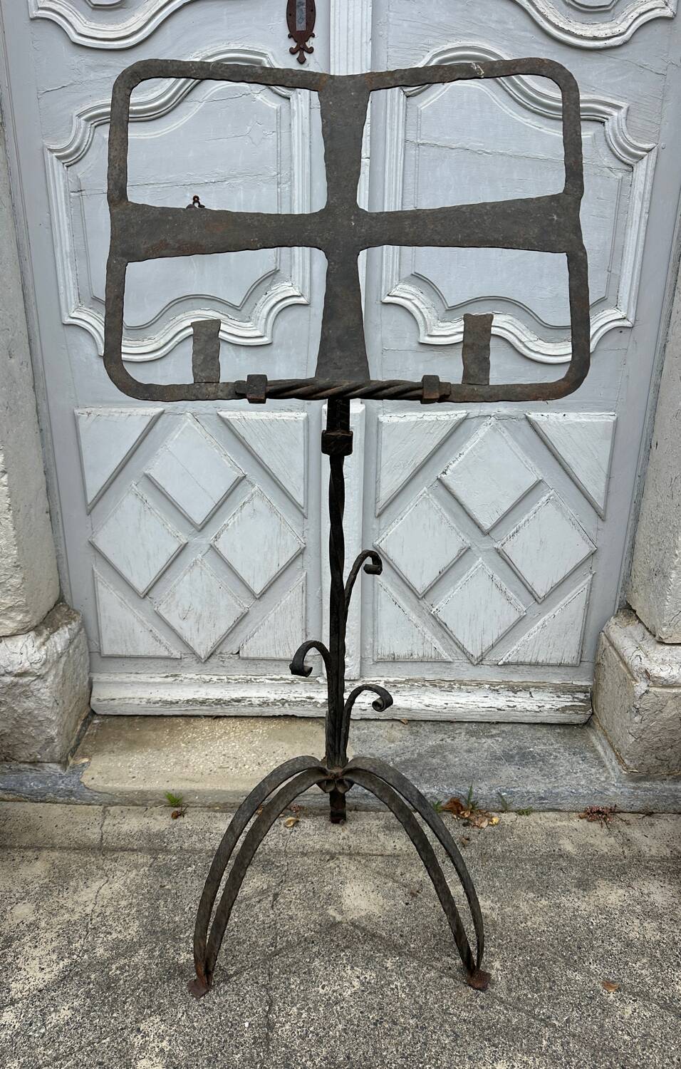 Ancient church lectern, wrought iron music stand