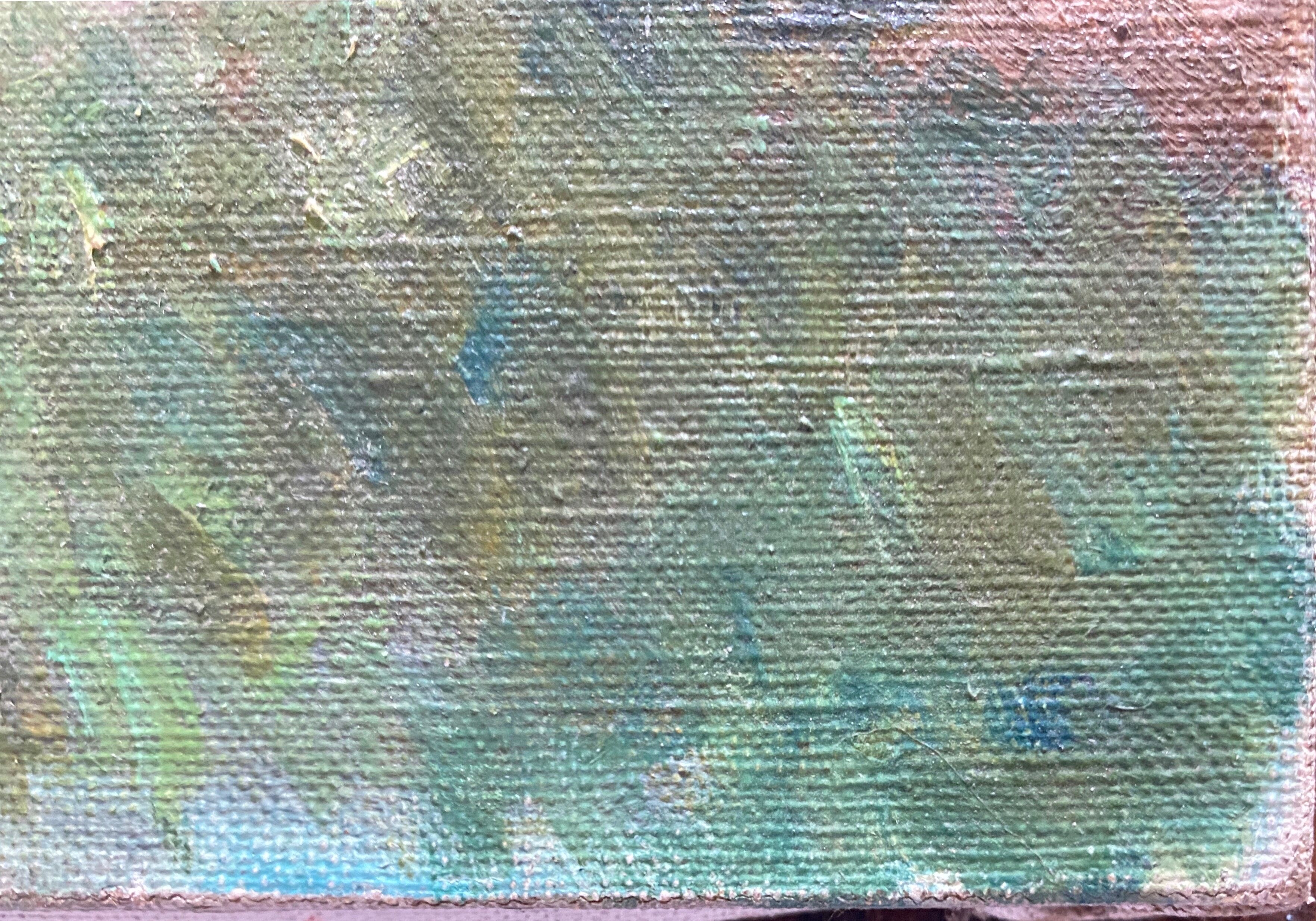 Painting "In the Park" animated landscape impressionist J. Toussaint 1883