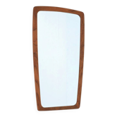 Miroir en teck du milieu du siècle / design danois moderne / années 1960