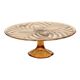 Amber Art Deco Cake Plate Pastry Dish Val Saint Lambert 33cm