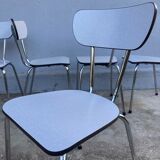 Set of 5 grey formica chairs