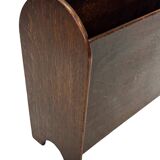 Art Deco Oak Newspaper Rack Magazine Rack 1950s design