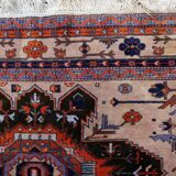 Handmade vintage Caucasian Kazak rug 4' x 6.9' (123cm x 213cm) 1960s