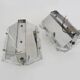 Pair of modernist 1970s glass and chrome metal wall sconces