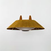 Raffia Bast and Teak Pendant Lamp from Temde