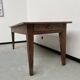 Solid walnut farmhouse table with spindle legs