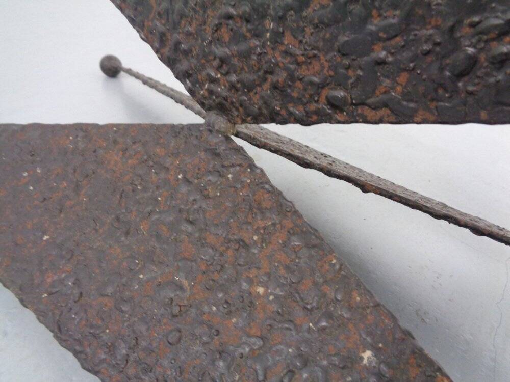 Brutalist German Iron Candleholder, 1960s