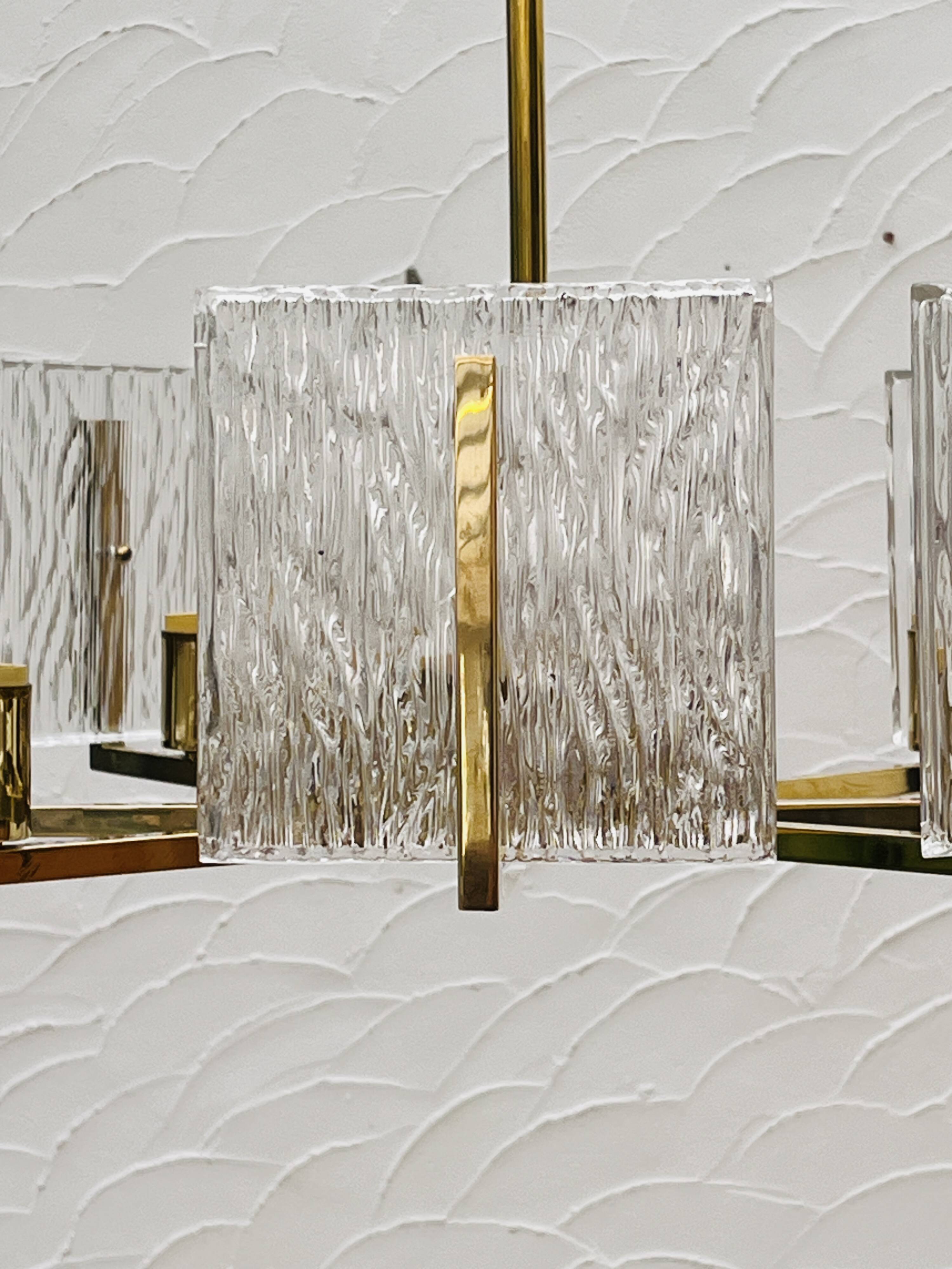 Lustre vintage en laiton Iceberg
