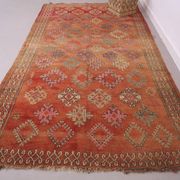 Vintage Moroccan Wool Rug 185 x 337 cm - Berber Handmade Rug - Bohemian Rug