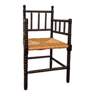 Antique Dutch bobbin chair, 1920s