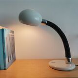 Industrial style gooseneck white table desk lamp