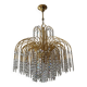 Vintage brass chandelier with crystal tassels cascade