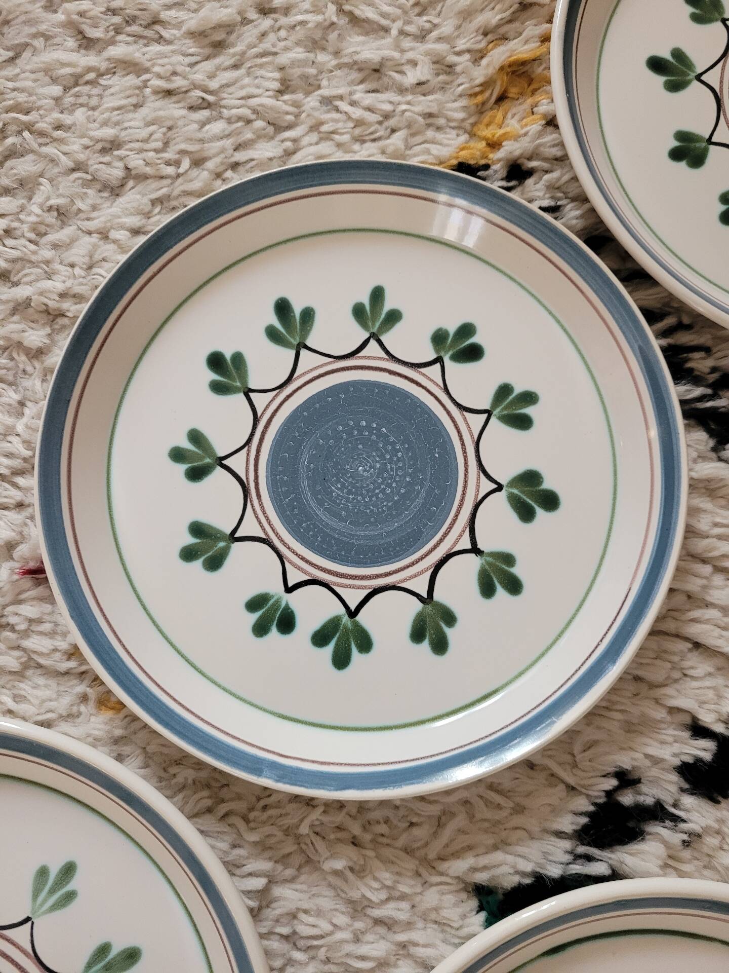 Lot no. 1 of 6 dessert plates MBFA Pornic