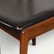 Set of 4 vintage teak and black faux leather chairs – 1960s