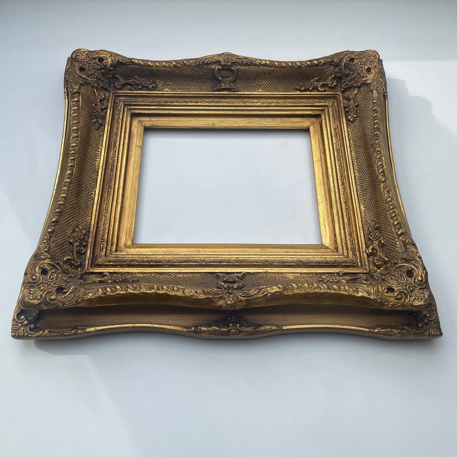 Antique golden wood frame