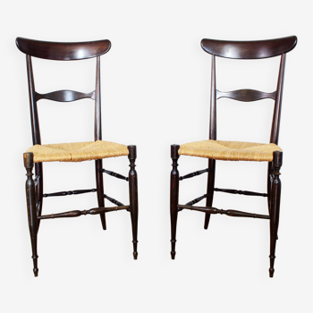 Pair of Chiavari Campanino chairs by Fratelli Levaggi