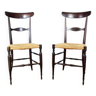 Pair of Chiavari Campanino chairs by Fratelli Levaggi