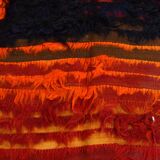 4x11 Red & Orange Handmade %100 Wool Moroccan Runner Rug, 128x346Cm