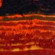 Tapis marocain fait main 100 % laine, rouge et orange, 4 x 11, 128 x 346 cm