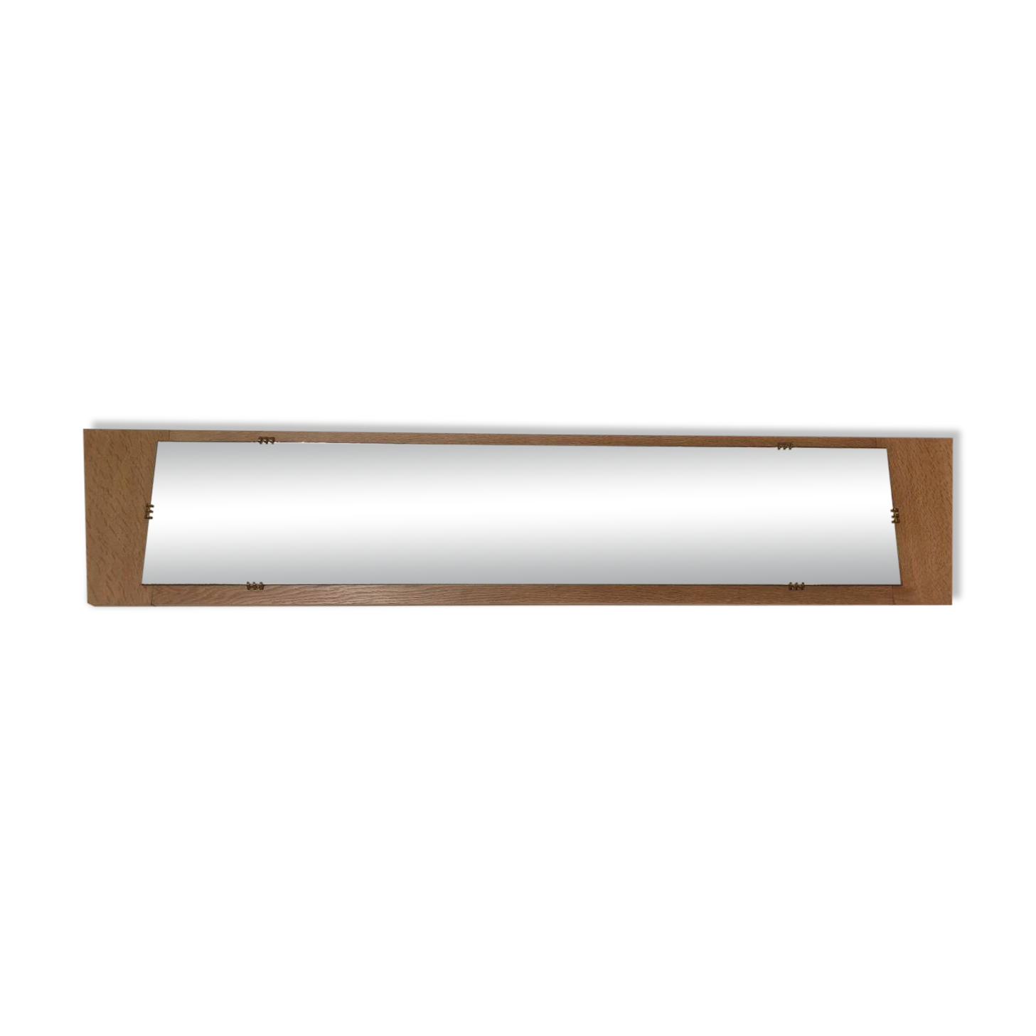 Trapezoidal mirror in solid oak