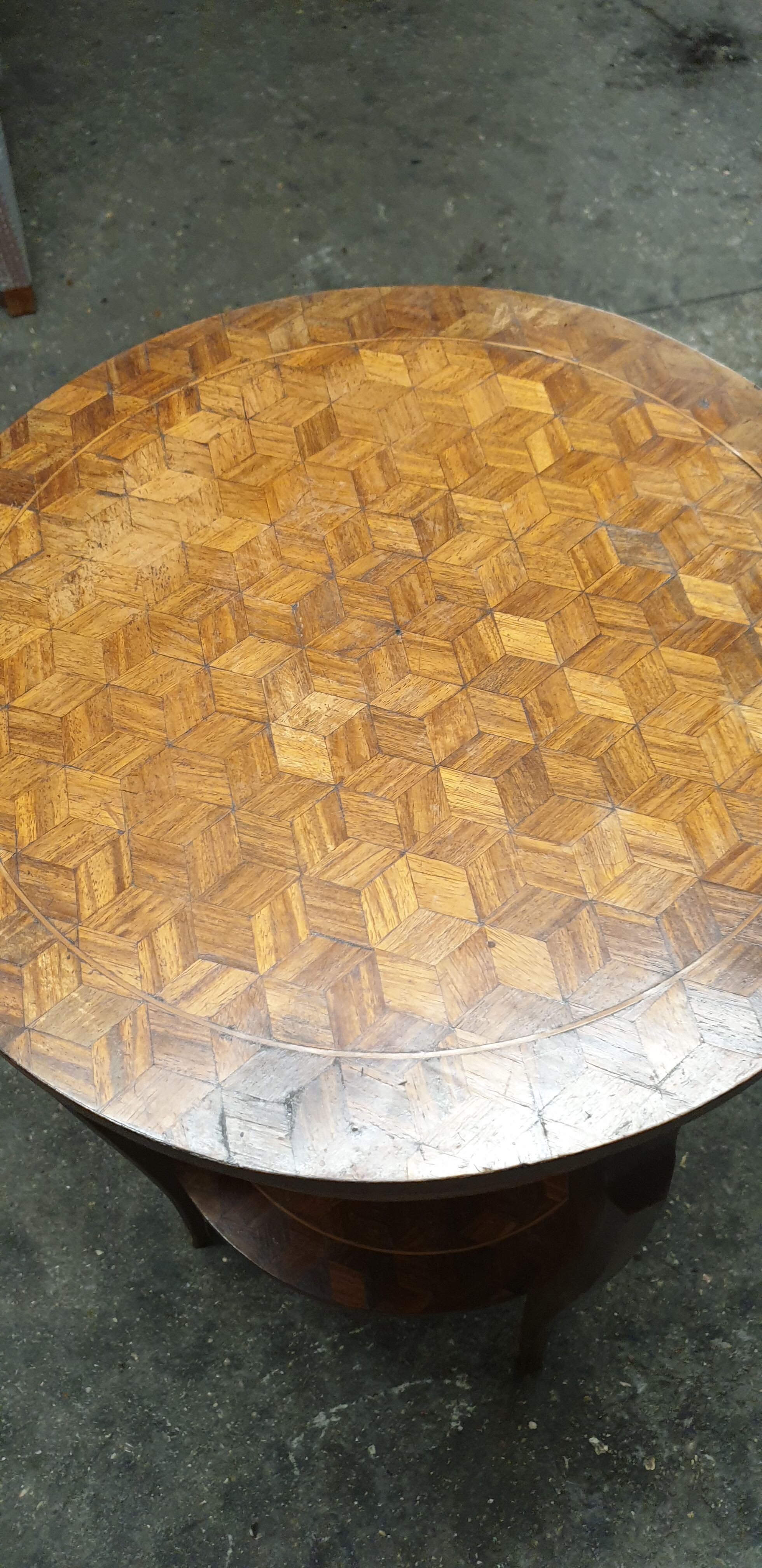 Side table louis xv in marquetry