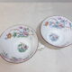 Paire de tasses à café en porcelaine de Rörstrand à décor floral japonisant