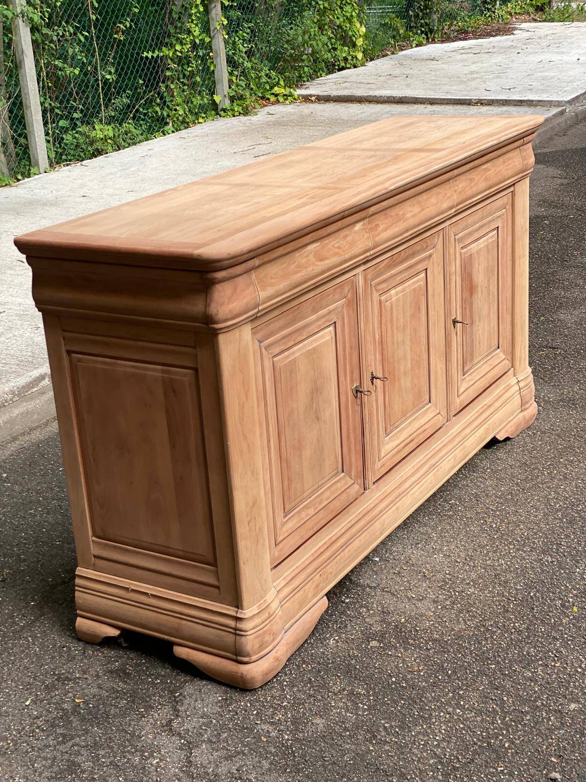 Louis Philippe vintage renovated sideboard in cherry wood.