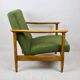 Light Green Boucle GFM-142 Armchair attributed to Edmund Homa, 1970s