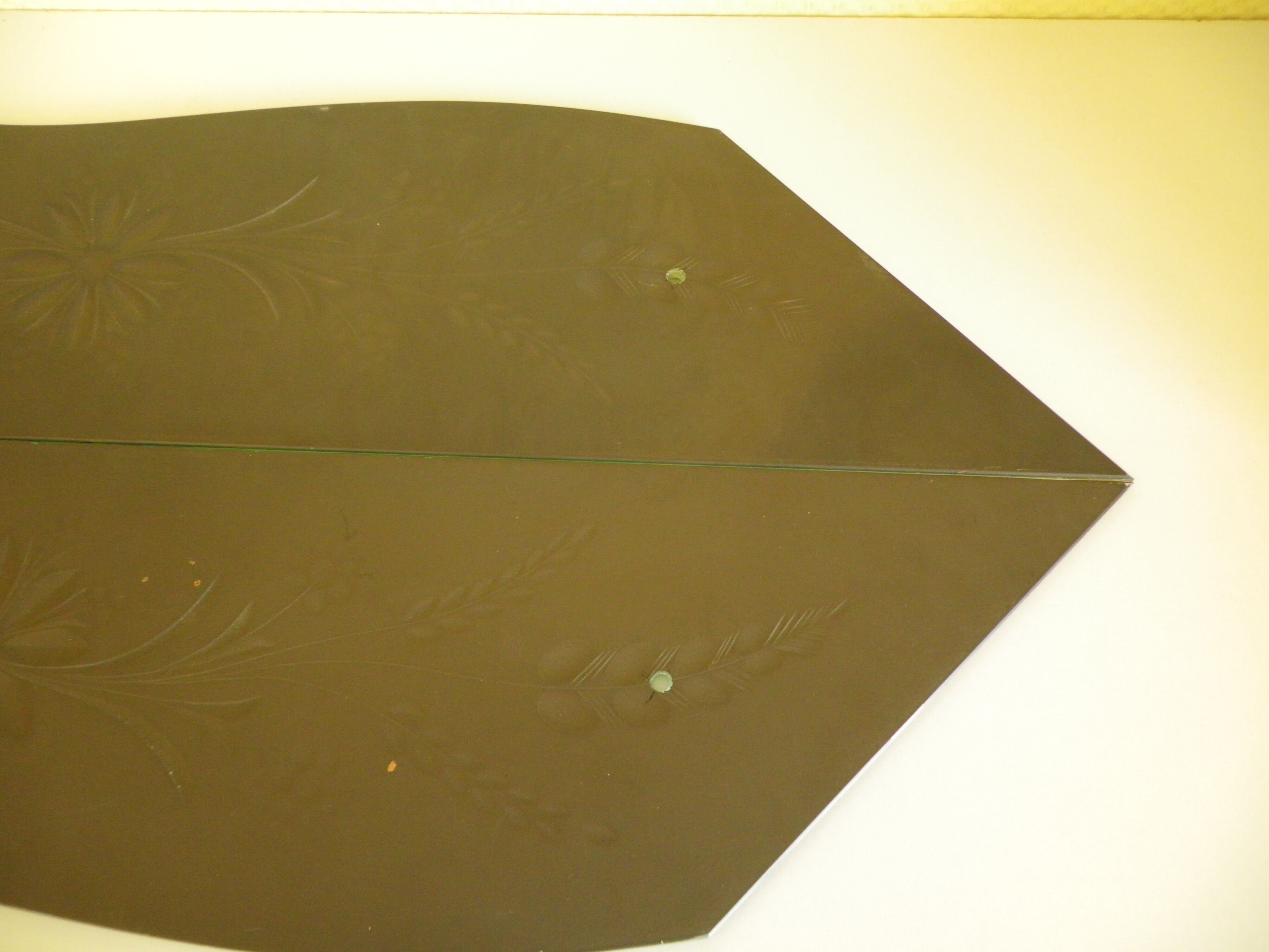 Double Venetian mirror, asymmetrical, beveled