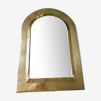 Miroir marocain en laiton doré 49 X 32cm