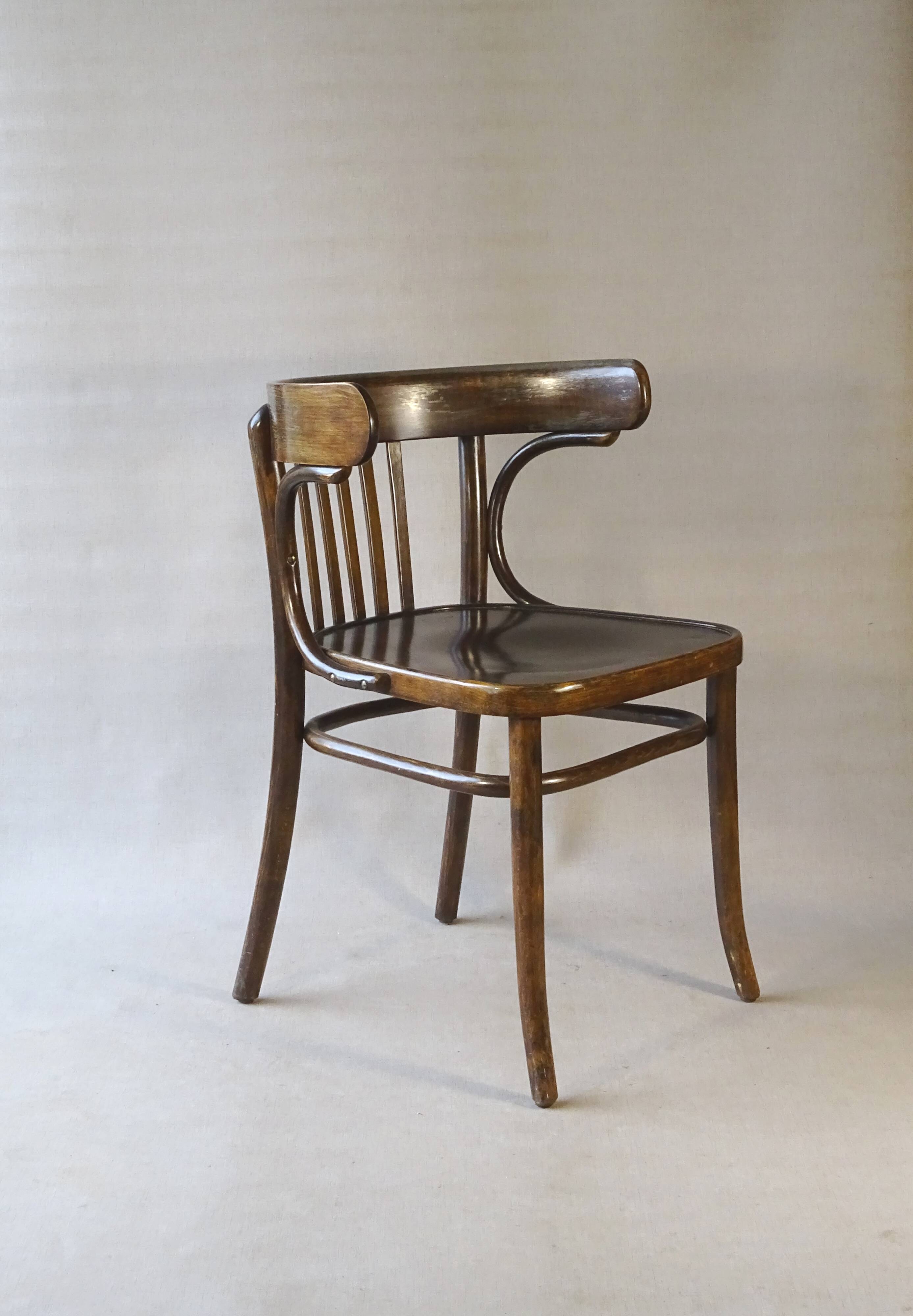 Office armchair N°A788/F Thonet-Mundus 1930, bentwood bistro