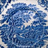 English Ironstone Tableware Ltd (EIT) "Kingswood" blue-white cups and saucers