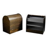 Pair of louvered furniture by Klaus Vogt for Thut Möbel, circa 1970.