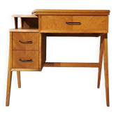 Bureau en bois, pieds compas