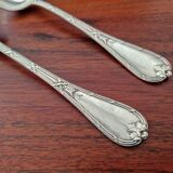 Christofle, Paris - Set of 2 table spoons - Crossed Ribbons model - in silver-plated metal