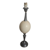 English lamp base, ostrich egg