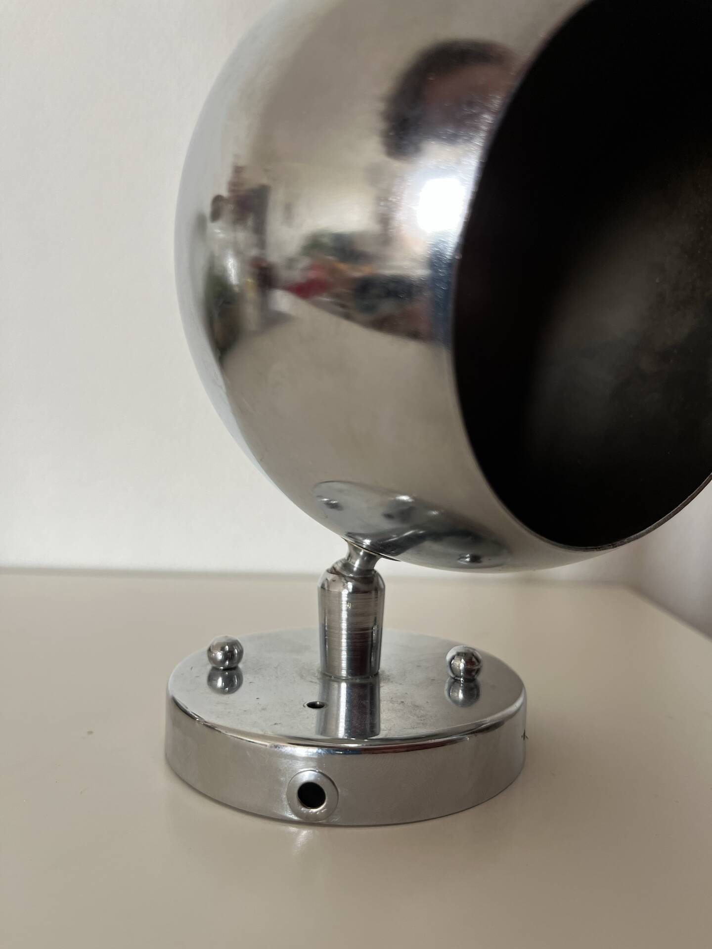 Vintage chrome Eyeball wall lamp